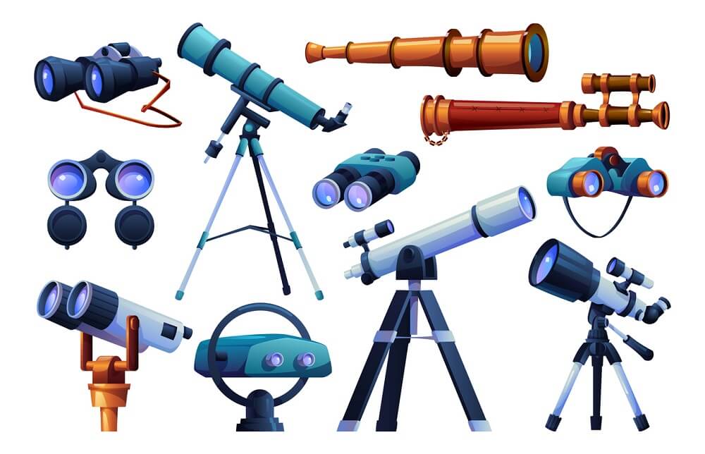flere modeller af teleskoper